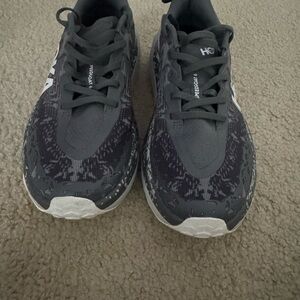 Hoka Women's Charcoal and White Athletic Shoes
